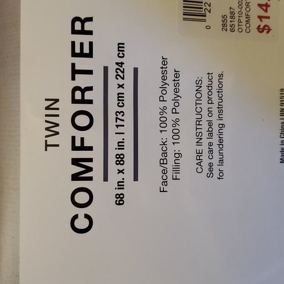 Twin comforter NEW - Picture 2 of 3